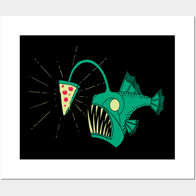 Angling For Pizza Wall Art by DinoMike